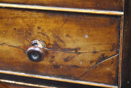 A Regency mahogany washstand with cistern compartment and basin recess W.94cm.